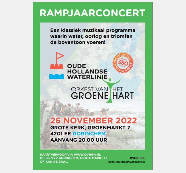 Foto van poster over het rampjaarconcert