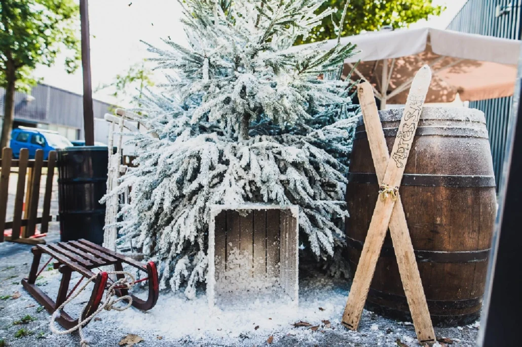 Foto van een winters tafereel