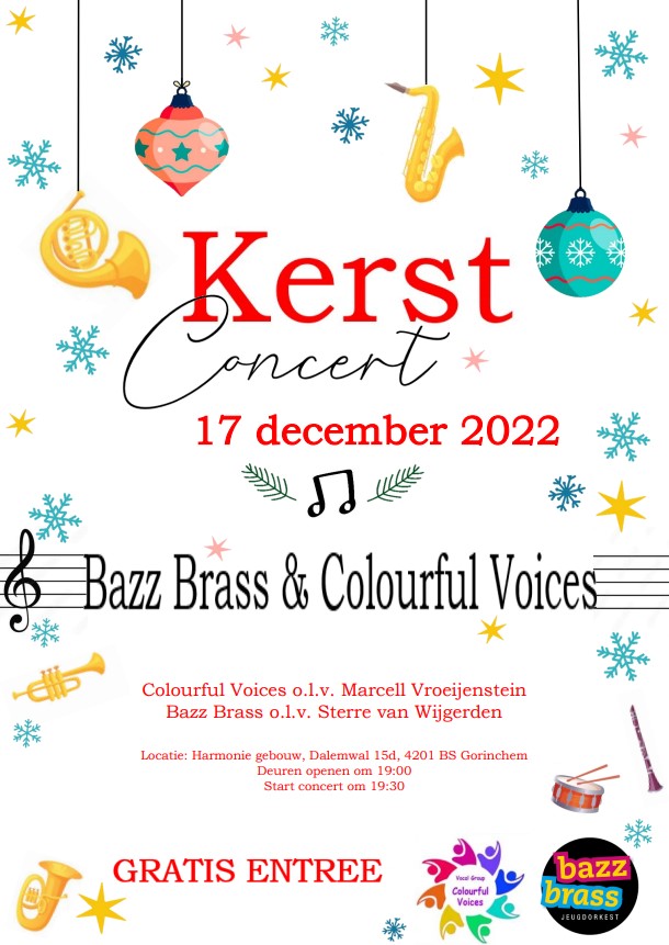 Foto van poster van kerstconcert