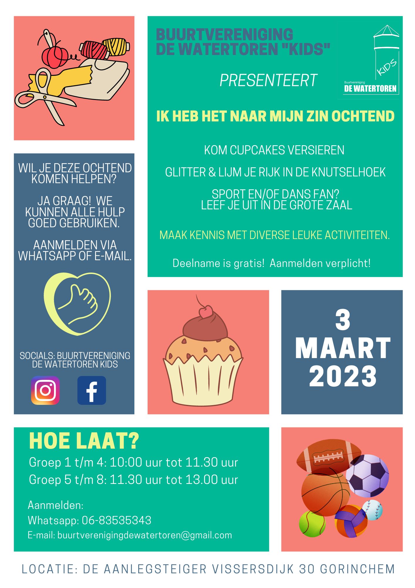 Poster van buurtverenigingen met afbeeldingen