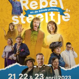 poster van theatervoorstelling Repelsteeltje en de blinde prinses.