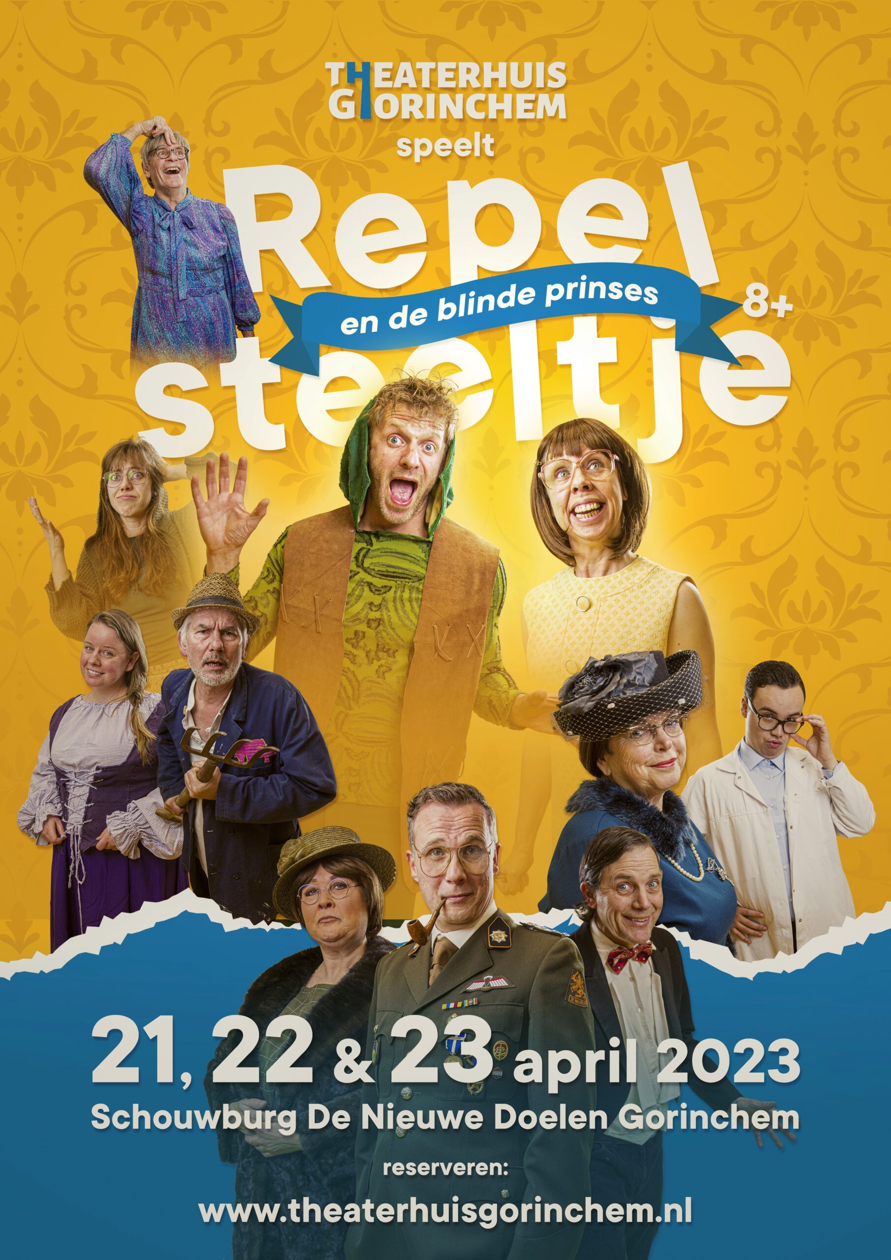 poster van theatervoorstelling Repelsteeltje en de blinde prinses.