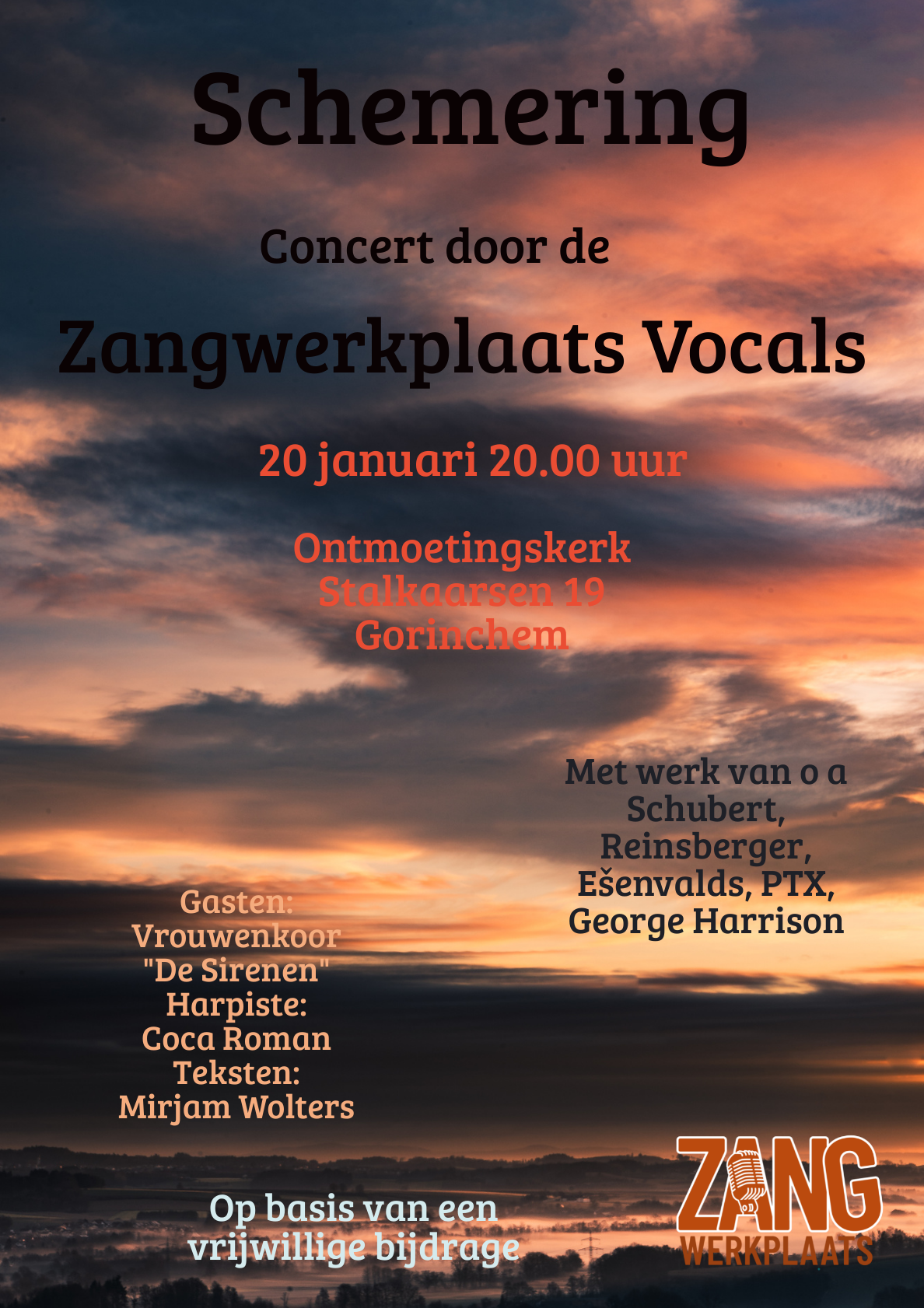Nieuwjaarsconcert door de Zangwerkplaats Vocals