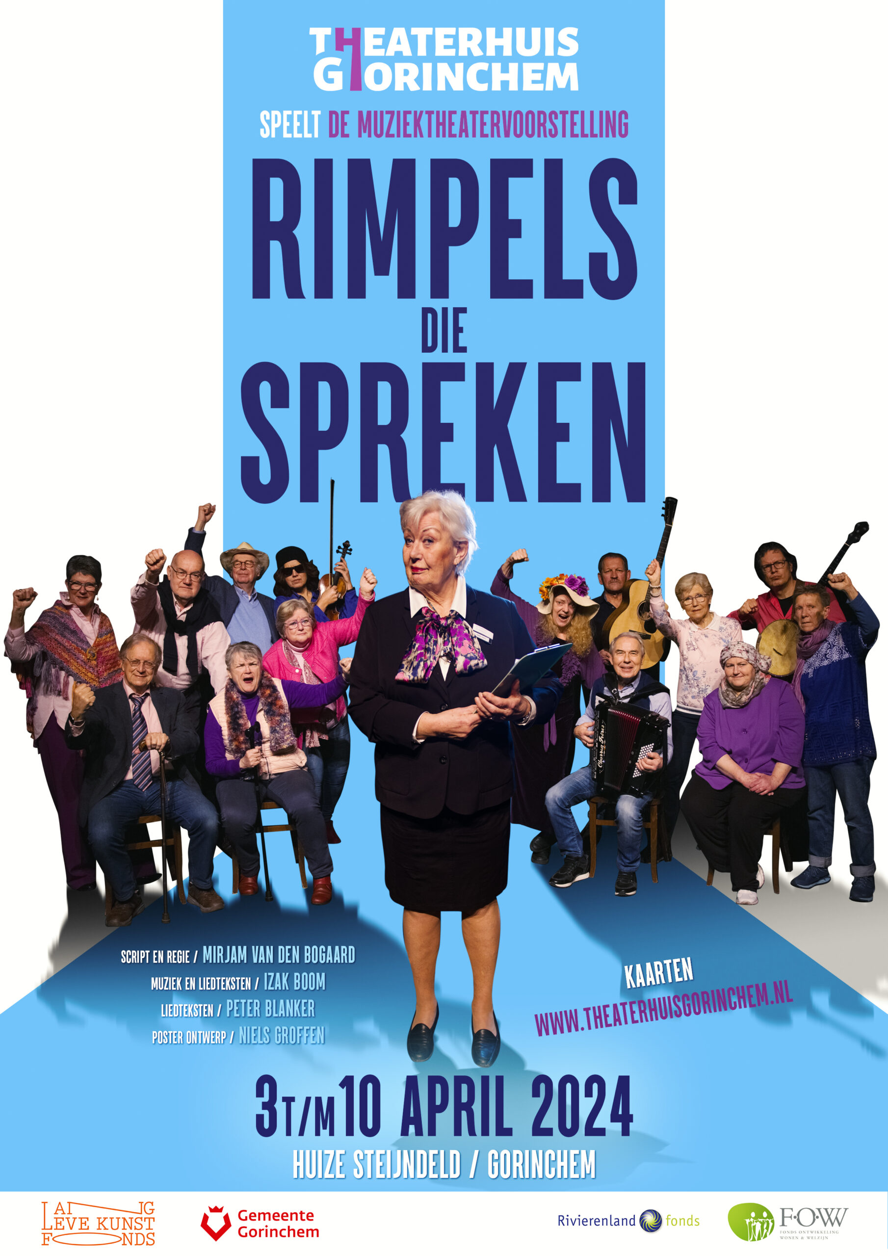 TheaterHuis Gorinchem speelt RIMPELS DIE SPREKEN - muziektheatervoorstelling gespeeld door ouderen