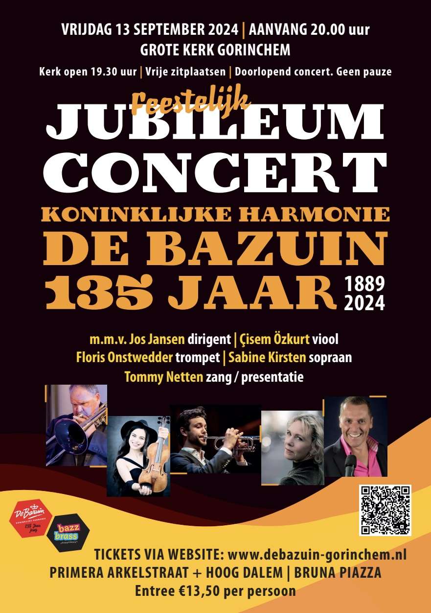 Feestelijk Jubileumconcert 135 jaar De Bazuin