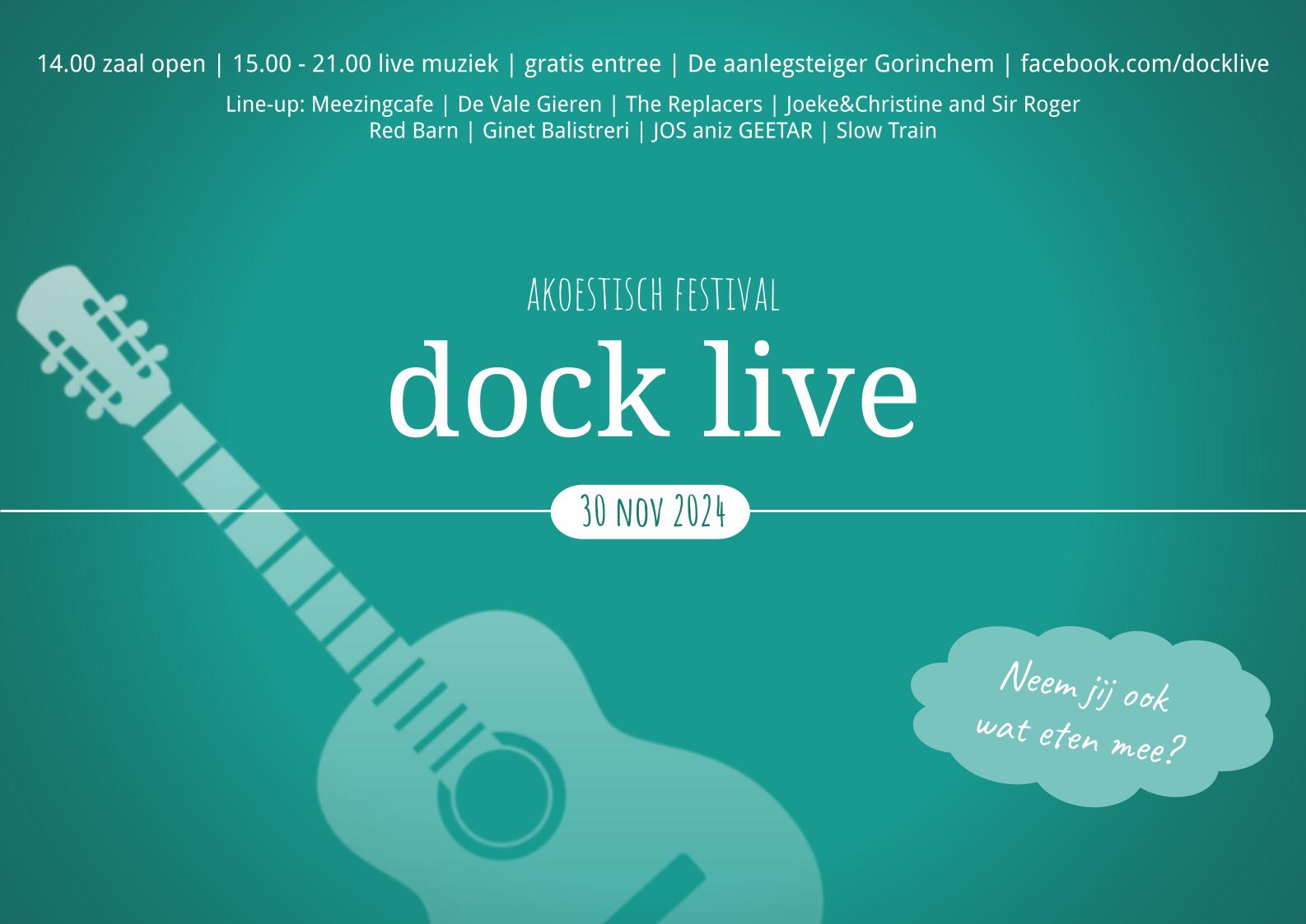 Dock Live 30 november Aanlegsteiger